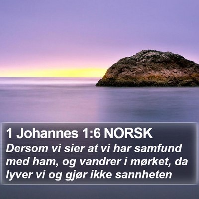 1 Johannes 1:6 NORSK Bible Verse Image