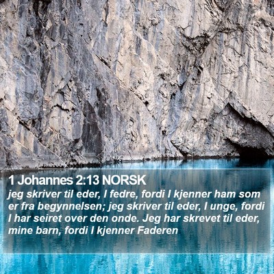 1 Johannes 2:13 NORSK Bible Verse Image