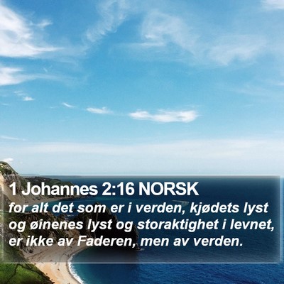 1 Johannes 2:16 NORSK Bible Verse Image
