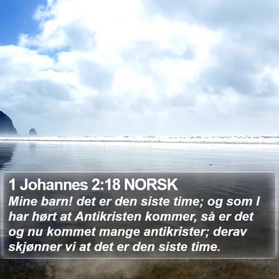 1 Johannes 2:18 NORSK Bible Verse Image