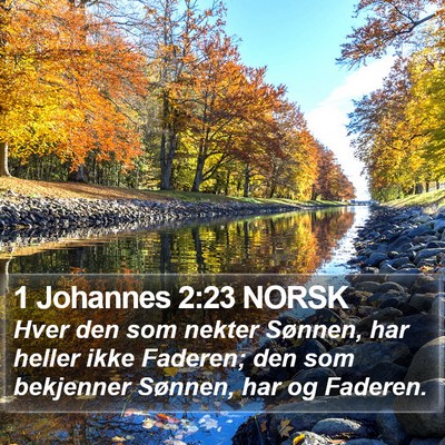 1 Johannes 2:23 NORSK Bible Verse Image
