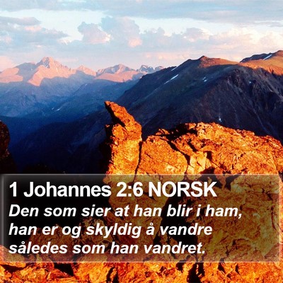 1 Johannes 2:6 NORSK Bible Verse Image