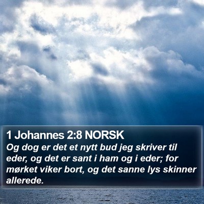 1 Johannes 2:8 NORSK Bible Verse Image