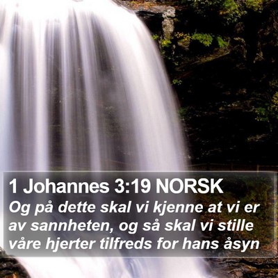1 Johannes 3:19 NORSK Bible Verse Image