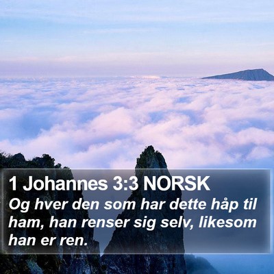 1 Johannes 3:3 NORSK Bible Verse Image