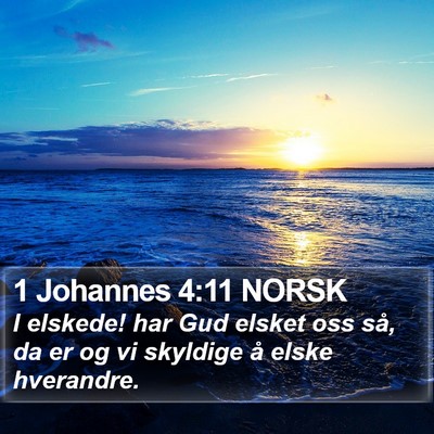 1 Johannes 4:11 NORSK Bible Verse Image