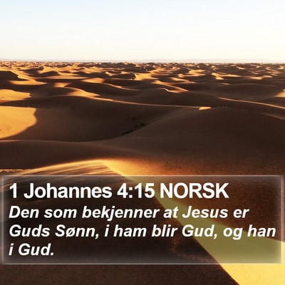 1 Johannes 4:15 NORSK Bible Verse Image