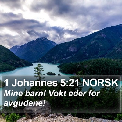 1 Johannes 5:21 NORSK Bible Verse Image
