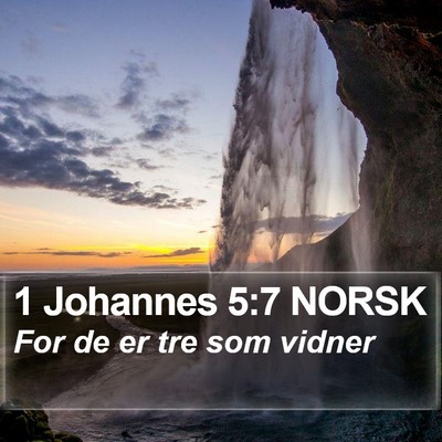 1 Johannes 5:7 NORSK Bible Verse Image