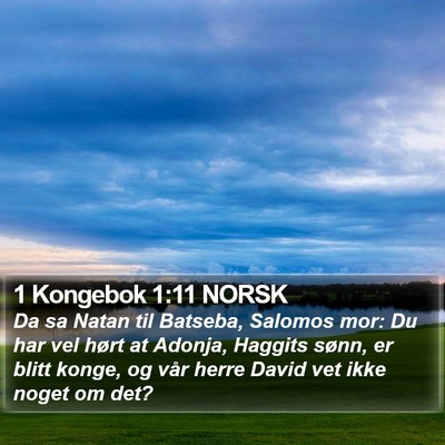 1 Kongebok 1:11 NORSK Bible Verse Image