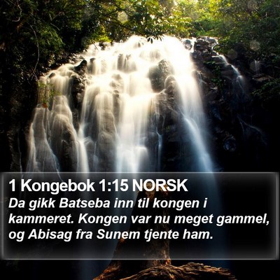 1 Kongebok 1:15 NORSK Bible Verse Image