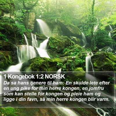 1 Kongebok 1:2 NORSK Bible Verse Image