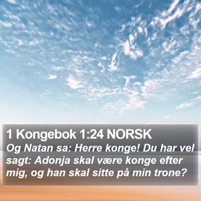 1 Kongebok 1:24 NORSK Bible Verse Image