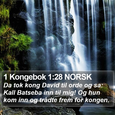 1 Kongebok 1:28 NORSK Bible Verse Image