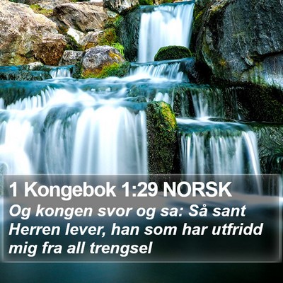 1 Kongebok 1:29 NORSK Bible Verse Image