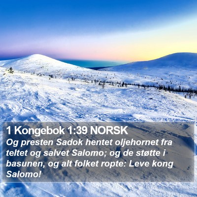 1 Kongebok 1:39 NORSK Bible Verse Image