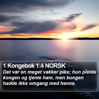 1 Kongebok 1:4 NORSK Bible Verse Image