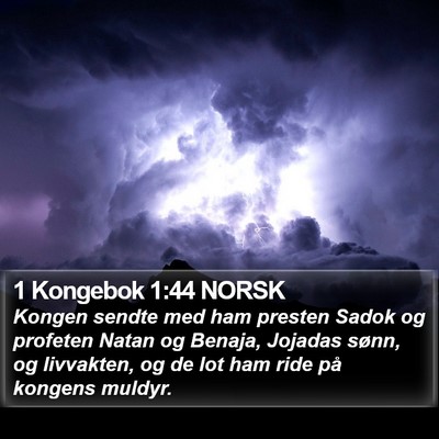 1 Kongebok 1:44 NORSK Bible Verse Image