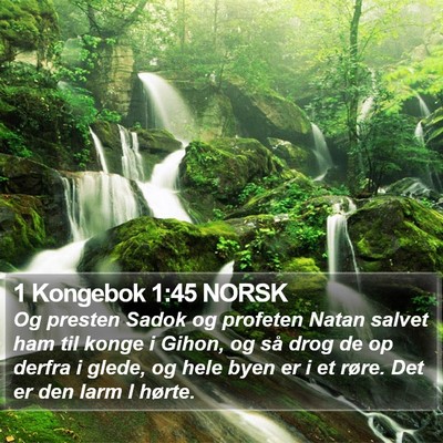 1 Kongebok 1:45 NORSK Bible Verse Image