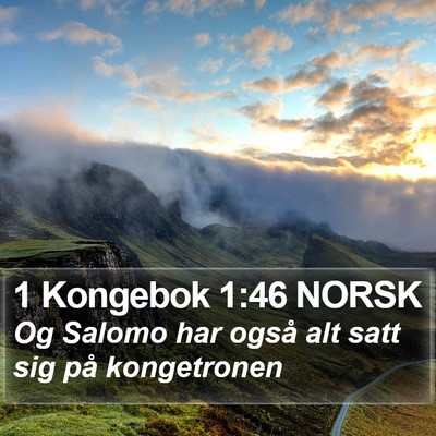 1 Kongebok 1:46 NORSK Bible Verse Image