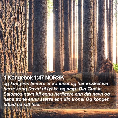 1 Kongebok 1:47 NORSK Bible Verse Image
