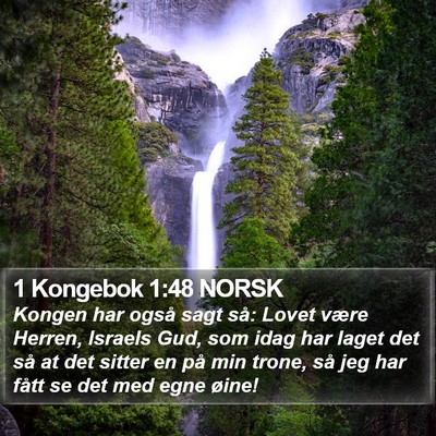 1 Kongebok 1:48 NORSK Bible Verse Image