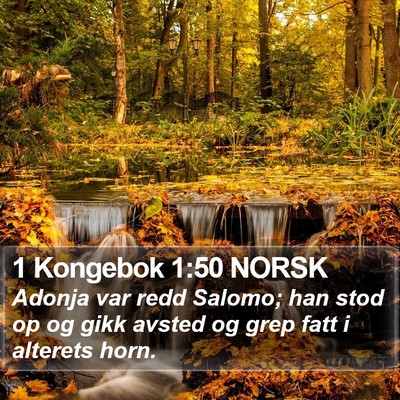 1 Kongebok 1:50 NORSK Bible Verse Image