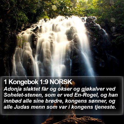 1 Kongebok 1:9 NORSK Bible Verse Image