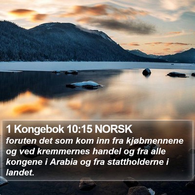 1 Kongebok 10:15 NORSK Bible Verse Image
