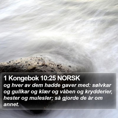 1 Kongebok 10:25 NORSK Bible Verse Image