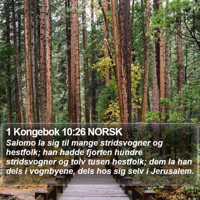 1 Kongebok 10:26 NORSK Bible Verse Image