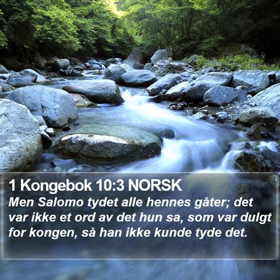 1 Kongebok 10:3 NORSK Bible Verse Image