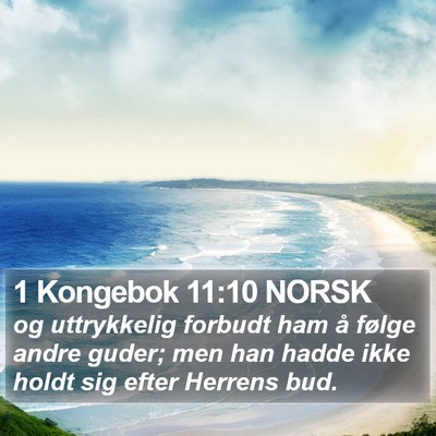 1 Kongebok 11:10 NORSK Bible Verse Image