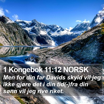 1 Kongebok 11:12 NORSK Bible Verse Image