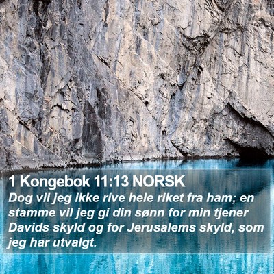 1 Kongebok 11:13 NORSK Bible Verse Image
