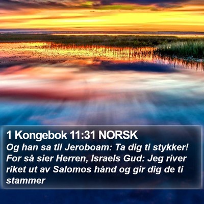 1 Kongebok 11:31 NORSK Bible Verse Image