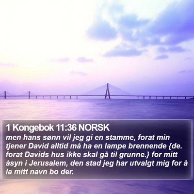 1 Kongebok 11:36 NORSK Bible Verse Image