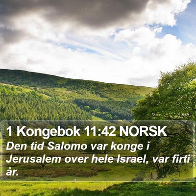 1 Kongebok 11:42 NORSK Bible Verse Image