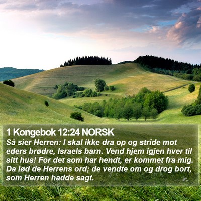 1 Kongebok 12:24 NORSK Bible Verse Image