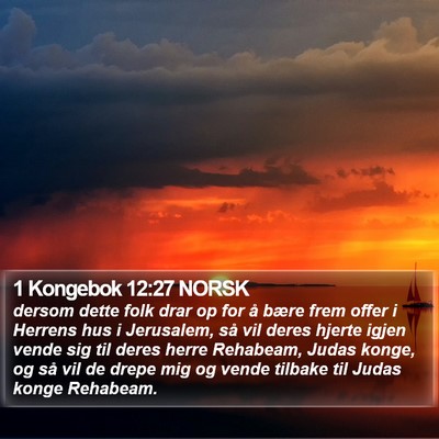 1 Kongebok 12:27 NORSK Bible Verse Image