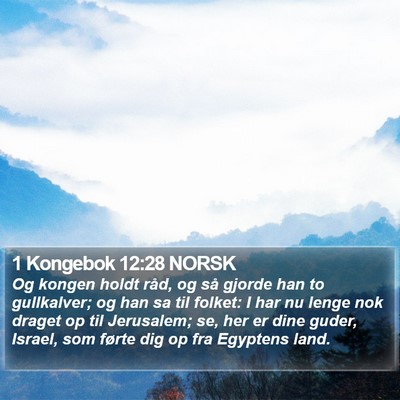 1 Kongebok 12:28 NORSK Bible Verse Image