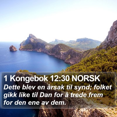 1 Kongebok 12:30 NORSK Bible Verse Image