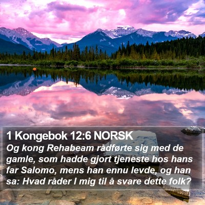 1 Kongebok 12:6 NORSK Bible Verse Image