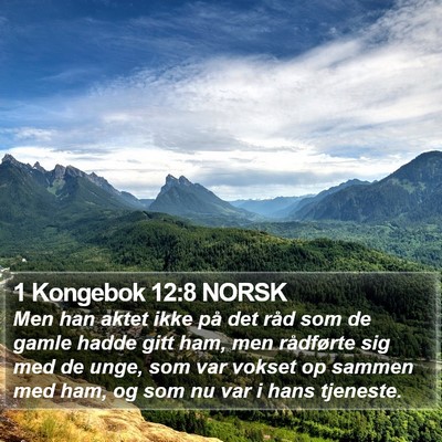 1 Kongebok 12:8 NORSK Bible Verse Image