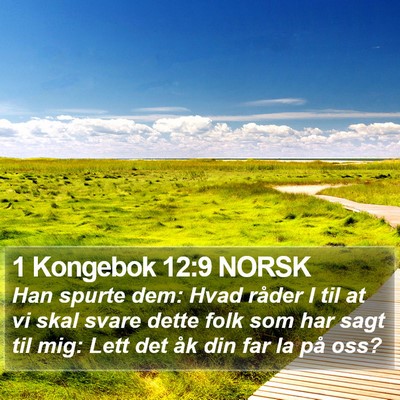 1 Kongebok 12:9 NORSK Bible Verse Image