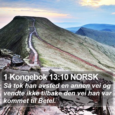 1 Kongebok 13:10 NORSK Bible Verse Image