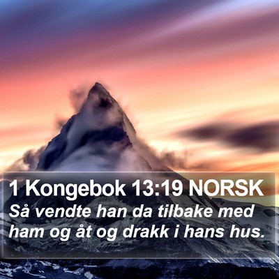 1 Kongebok 13:19 NORSK Bible Verse Image