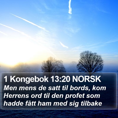 1 Kongebok 13:20 NORSK Bible Verse Image
