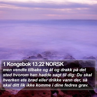 1 Kongebok 13:22 NORSK Bible Verse Image