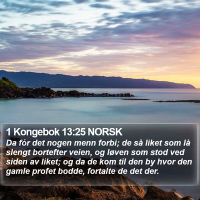 1 Kongebok 13:25 NORSK Bible Verse Image